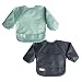 Tiny Twinkle Long Sleeve Bib for Babies Toddlers 2Pack Waterproof Smock Bib for Eating Machine Washable MessProof Feeding Essentials Newborn Shower Gift Sage Charcoal624M - Image 2