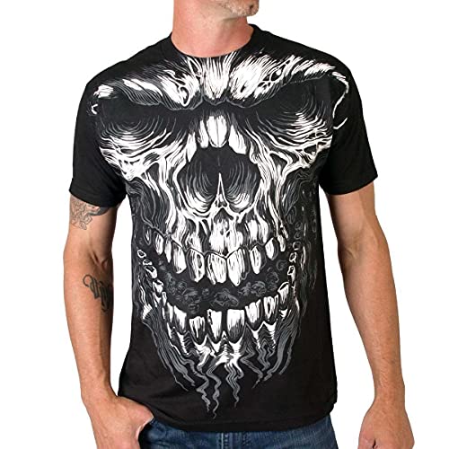 Hot Leathers mens Motorcycle novelty t shirts Black Large US - Image 1