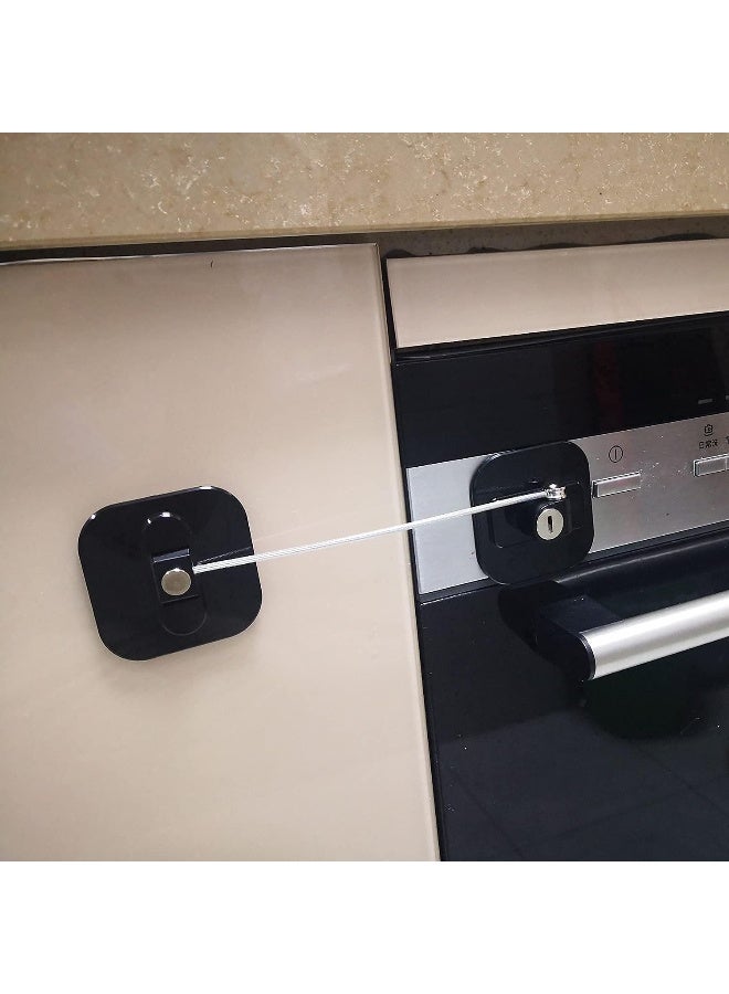 YEYA Upgraded Child Locks for Cabinets, Drawer Locks with Key, Cabinet Locks for Babies 2 Pack - Image 5