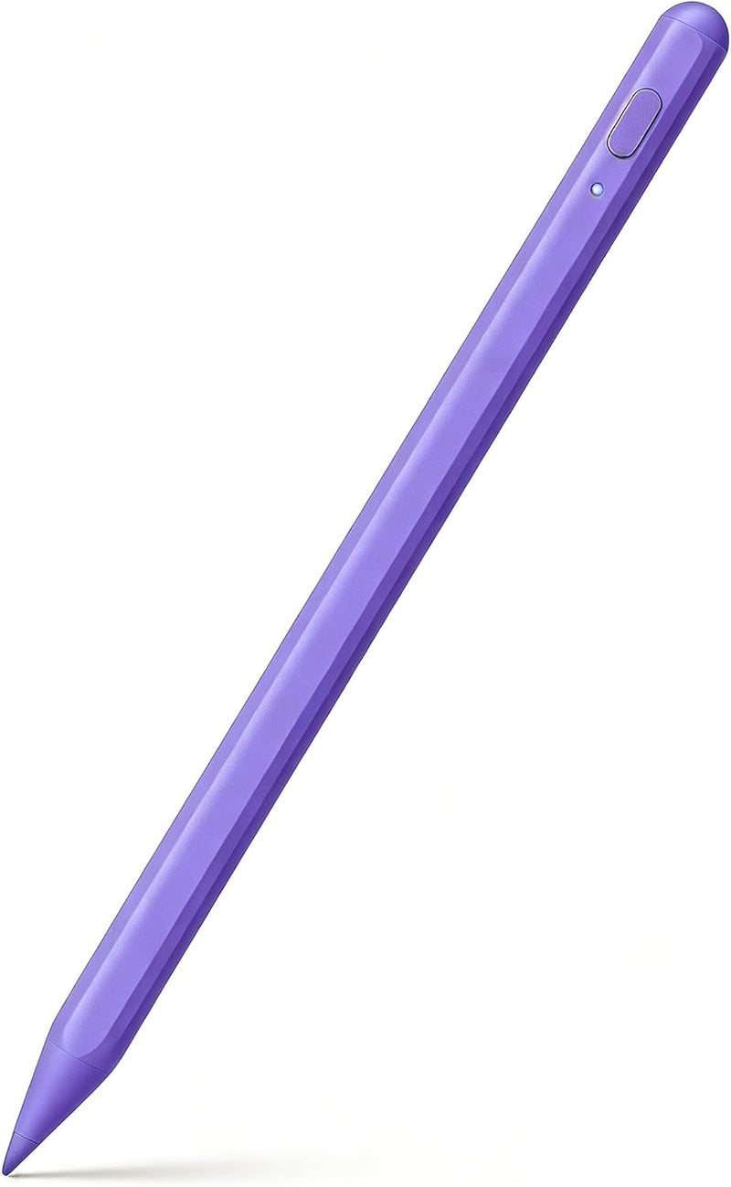 SuitMeeUp Pencil for iPad 11th/10th,2018-2025 Fast Charge Stylus Pen Palm Rejection Tilt Sensitivity Apple Pencil for iPad A16/11/10/9/8/7/6th,Pro 12.9"/11"/13" M5/M4,Air M3/M2/5/4,Mini A17/6th/5th-Purple - Image 1
