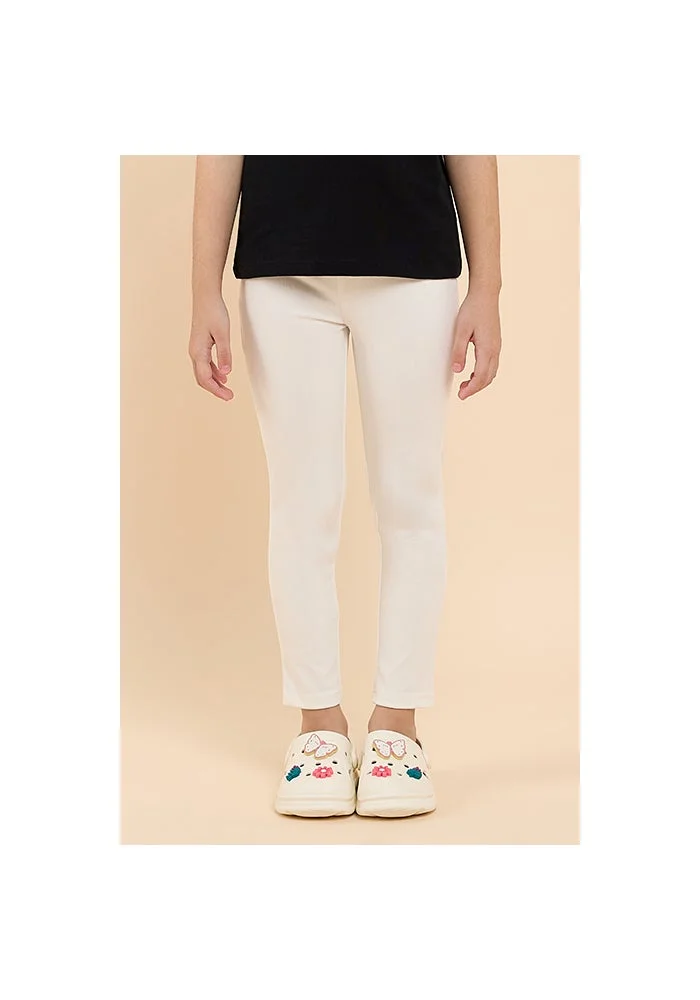 R&b Solid Skinny Fit Pants with Elastic Waist