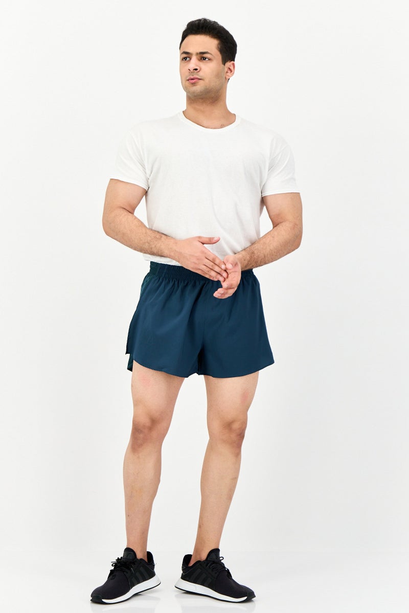 Adidas Men Sportswear Fit Running Shorts, Teal Blue - Image 4