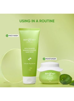 Dot & Key Cica Niacinamide Skincare Combo Night Gel 60 Ml Face Wash 100Ml For Oily & Acne Prone Skin For Women & Men  - Image 5