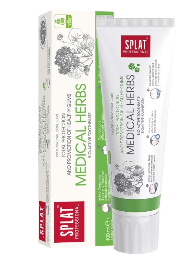 سبلات معجون أسنان جل عشبي من SPLAT Medical Herbs مع المريمية والبابونج - للعناية باللثة، 100 مل - Image 1