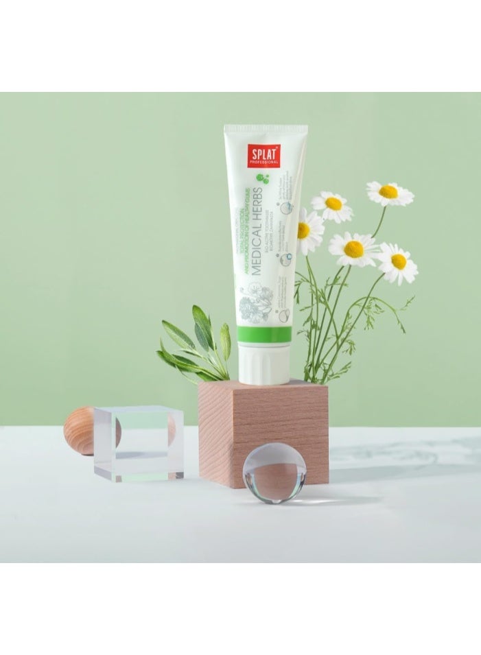 سبلات معجون أسنان جل عشبي من SPLAT Medical Herbs مع المريمية والبابونج - للعناية باللثة، 100 مل - Image 4