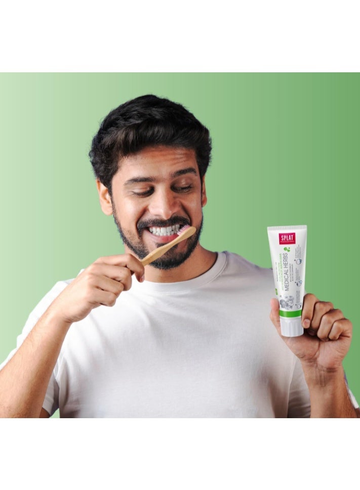 سبلات معجون أسنان جل عشبي من SPLAT Medical Herbs مع المريمية والبابونج - للعناية باللثة، 100 مل - Image 3