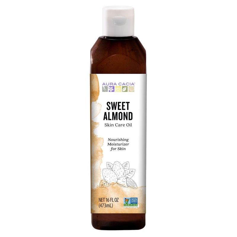 Aura Cacia Natural Skin Care Oil Sweet Almond - 16 Oz, 2 Pack - Image 1