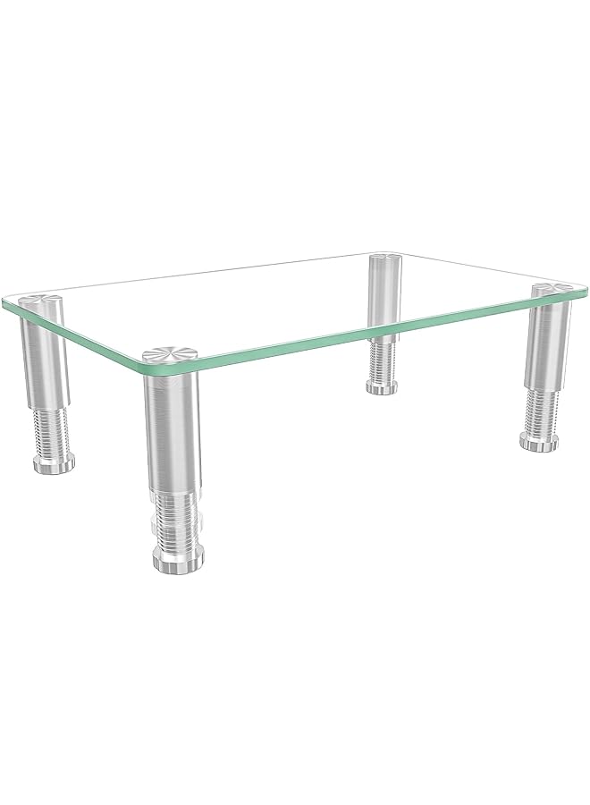Computer Monitor Stand Riser With Height Adjustable Multi Media Desktop Stand For Computers Laptops And Tvs Hd01T 002 - Image 1