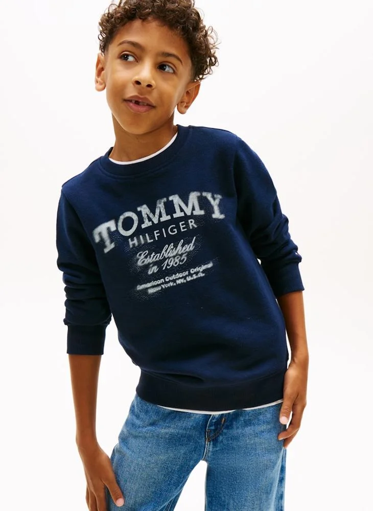 TOMMY HILFIGER Kids Tommy Faded Print Sweatshirt