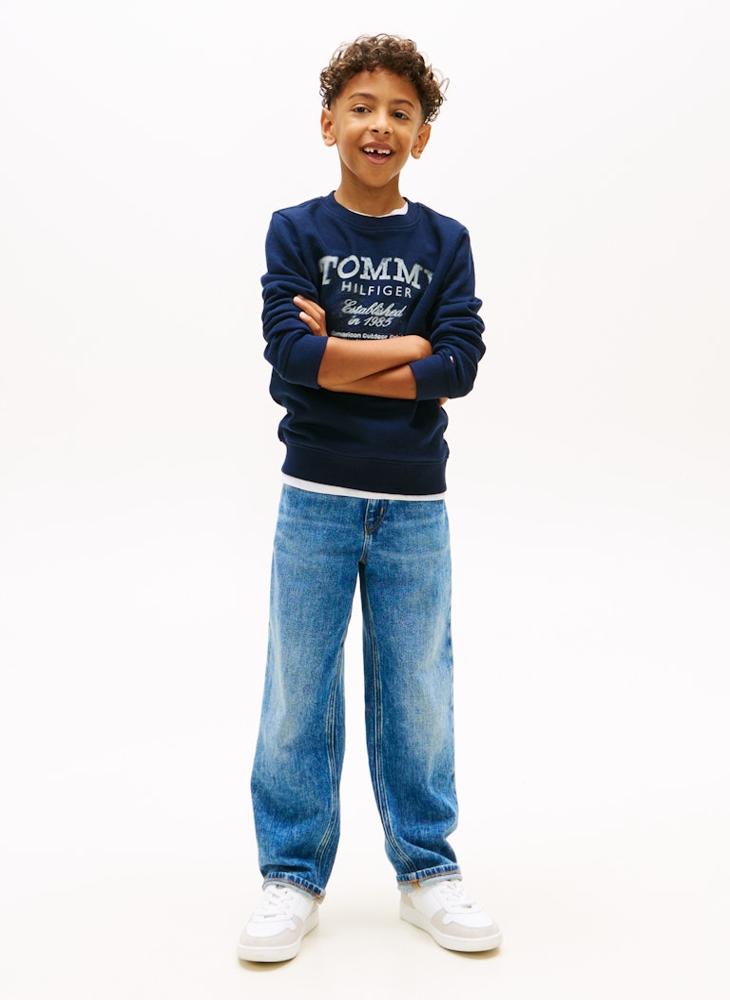 تومي هيلفيغر سويت شيرت مطبوع للأطفال من تومي - Image 4