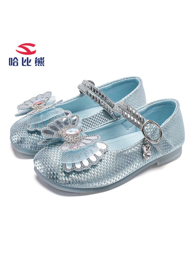 Habi Bear Children's Shoes Girls Spring New Simple Shallow English Style Princess Shoes Girls Small Leather Shoes A Generation Of Hair
