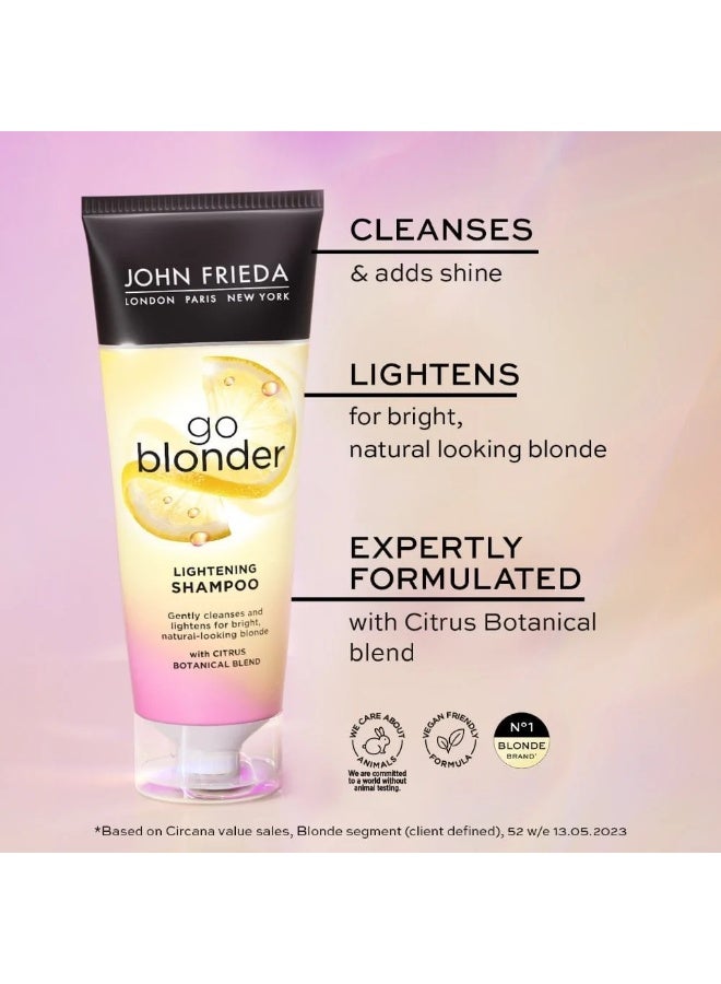 John Frieda Sheer Blonde Go Blonder Lightening Shampoo 250ml - Image 2