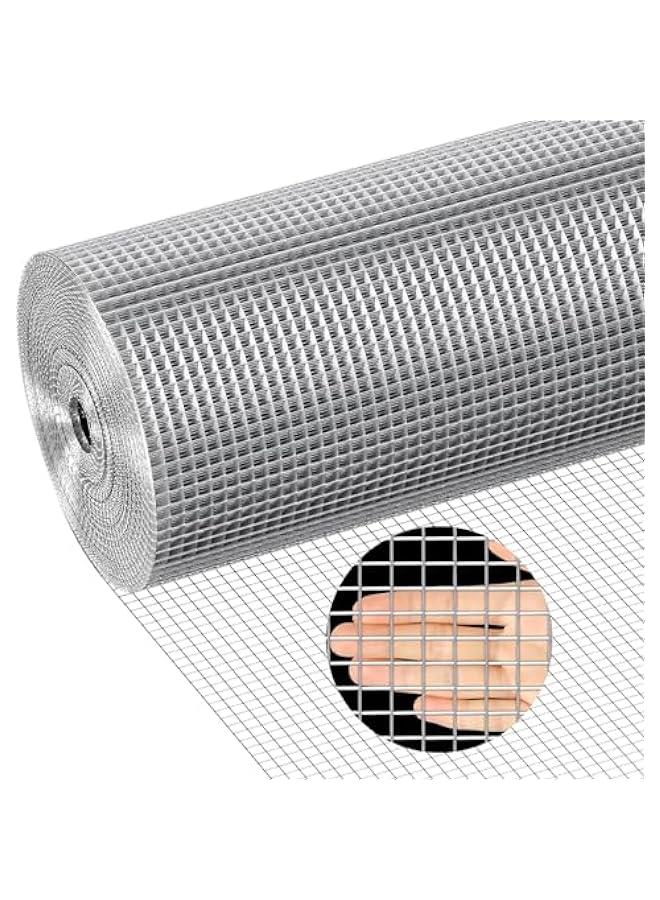 Arabest 304stainless Steel Welded Wire Mesh, 1/2 Inch Hardware Cloth, Chicken Wire Fence Mesh Cage Poultry Garden Plant Support Containment Fence(15.7in×9.6ft) - Image 1