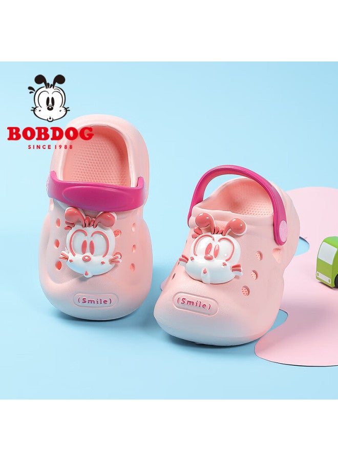 Bobdog Girls' Slippers, Summer Soft-soled Baby Beach Shoes, Children's Clogs, 117342003, Warm Pink, Size 170 - Image 1