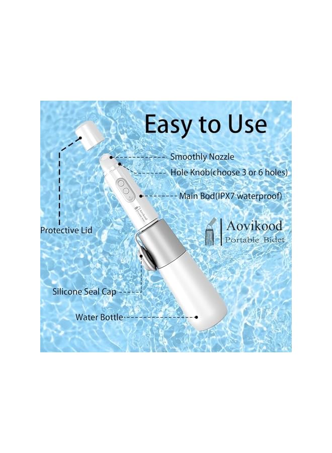 The Bros Portable Travel Bidet, Mini Handheld Personal Bidets with 4 Models, USB Rechargeable IPX7 Waterproof Electric Bidet Sprayer For Personal Hygiene Cleaning Postpartum & Baby Care - Image 3