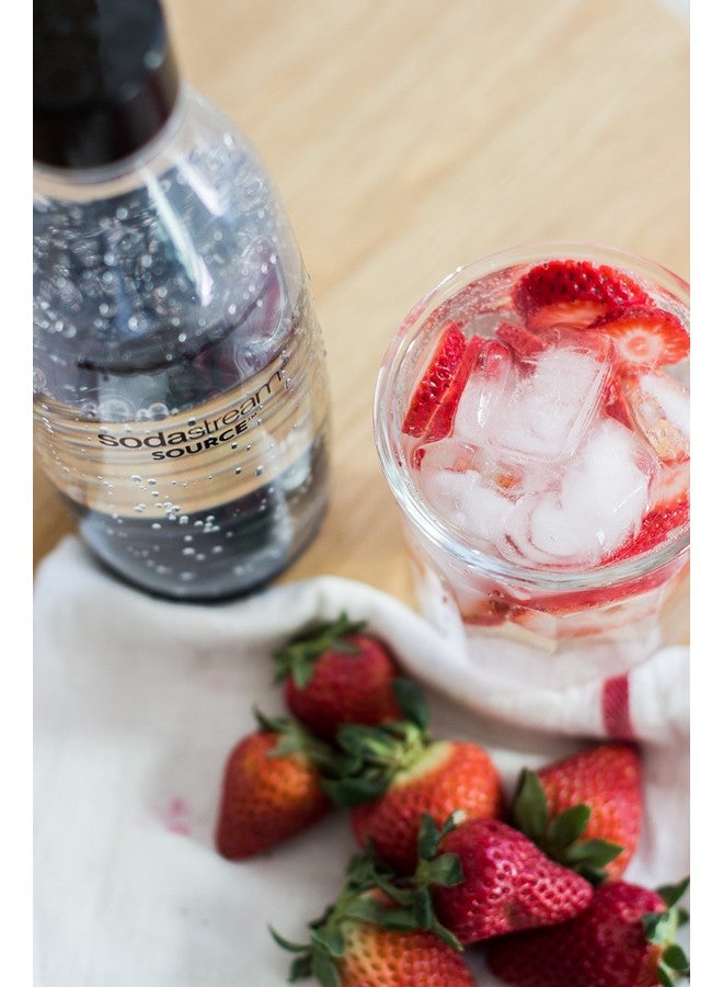 sodastream Twin Pack Fuse Carbonating Water Bottles 1 Litre, for Sparkling Water Maker, BPA Free, for Spirit, Spirit One Touch, Power, Play, Source, 2 x Reusable & Refillable Bottles (Black) - Image 4