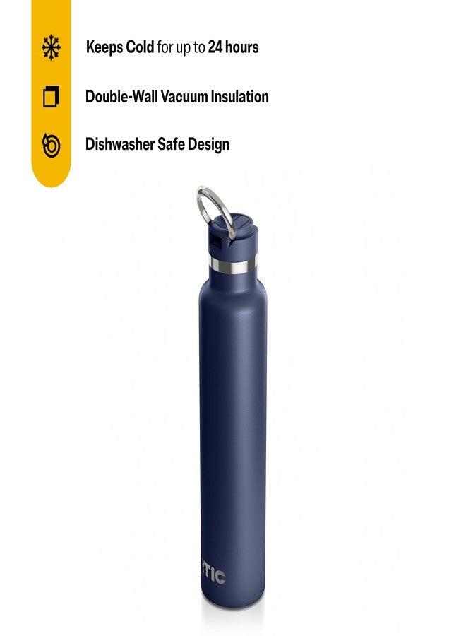 RTIC 26oz Journey Water Bottle Ceramic Lined Metal Stainless Steel Vacuum Insulated, BPA Free, Reusable, for Water, Hot and Cold Drinks, Travel, Sports, Camping, Navy - Image 2
