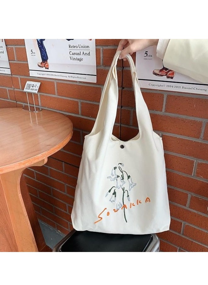 Taoqiao Women Canvas Tote Bag  - Image 2