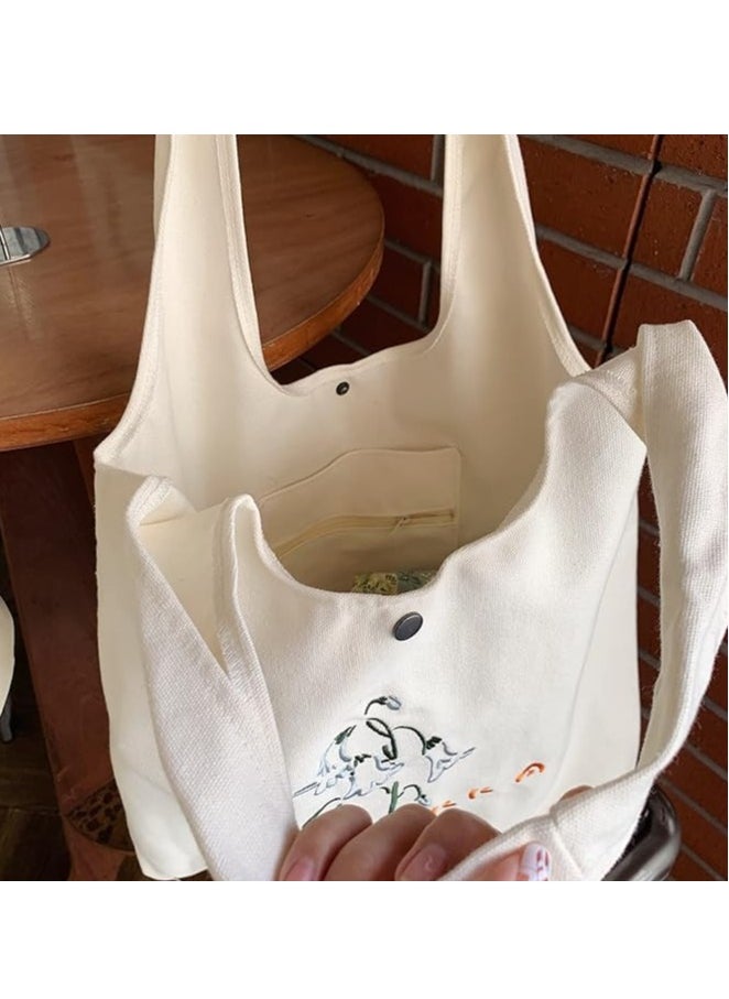 Taoqiao Women Canvas Tote Bag  - Image 4