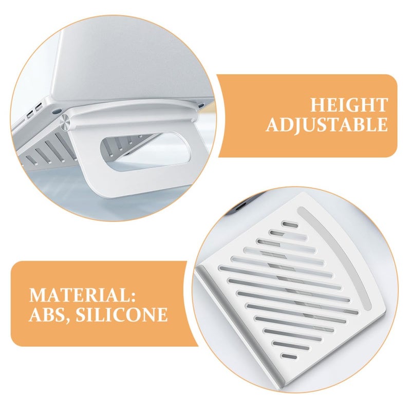 Foldable Adjustable Multi Angle Laptop Stand Desktop Riser Holder For Home Office White - Image 4