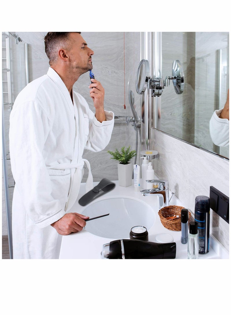 KASTWAVE حالات ماكينة الحلاقة، حافظة ماكينة حلاقة سيليكون محمولة، حقيبة غطاء ماكينة حلاقة ناعمة، حالة واقية لماكينة الحلاقة، حقيبة سفر مقاومة للماء لحمل ماكينة الحلاقة، متوافقة مع ماكينة الحلاقة اليدوية من جيليت، 2 عبوة - Image 2