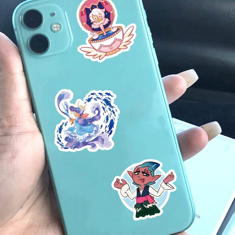 BLCAFEE 62 Pcs Cookie Run Kingdom Aesthetics Cartoon Waterproof Vinyl Stickers for Water Bottles Laptop Suitcase for Birthday Party Supplies Halloween Decoration Favors - Image 4