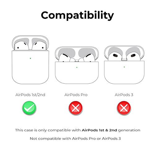 Dumkery Cute Airpods Case, Avocado Airpods 2 Case, 3D Fruit Airpods 1st Generation Case, Airpods 2nd Generation Shockproof Silicone Charging Cases with Cleaner Kit and Keychain for Girls Boys Women - Image 2