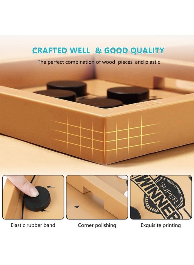 لعبة سلينغ باك - لعبة هوكي طاولة خشبية محمولة، لعبة بوكيت تفاعلية ممتعة للعائلة، لعبة لوحة استراتيجية سريعة التسديد للأطفال والكبار - Image 3