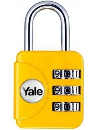 Yale Wide Type Mini Combination Padlock Two Way Gray 1 Piece 
