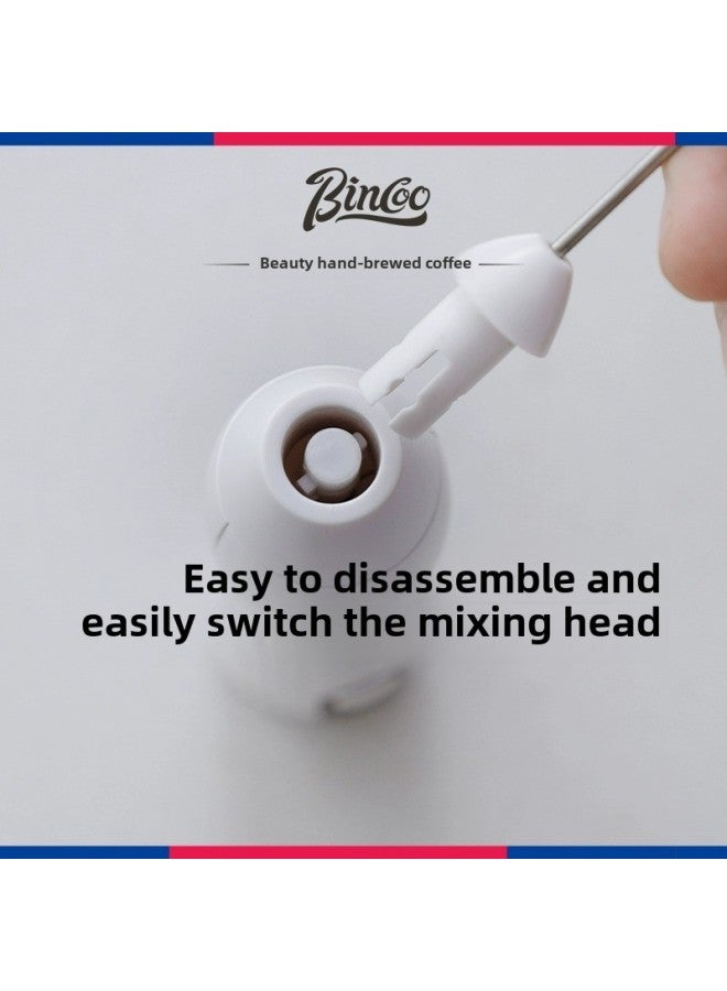 Bincoo Coffee Frother Electric Milk Frother Household Milk Mixer Handheld Milk Frother-Color:Small Waisted Green Double-headed Three-speed Transmission Bracket  - Image 4