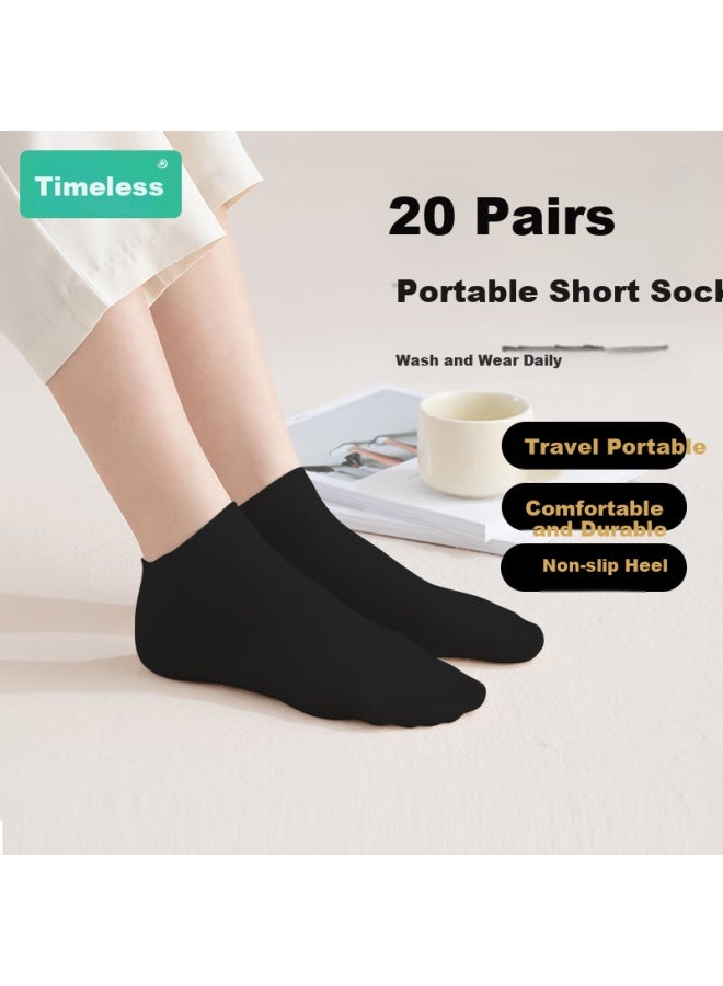 Sometimes Disposable Socks For Men And Women, Daily Wear Short Tube Socks, All Seasons Sweat-Absorbent And Breathable Sports Socks, Essential For Travel - Image 1