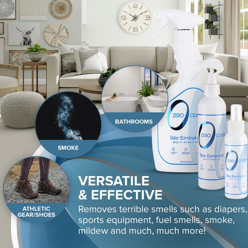 Zero Odor - Multi-Purpose Strong Odor Eliminator for Home, Office, Car, Bathroom, Hotel, Room Deodorizer, and Odor Neutralizer, (Kit) - Image 5