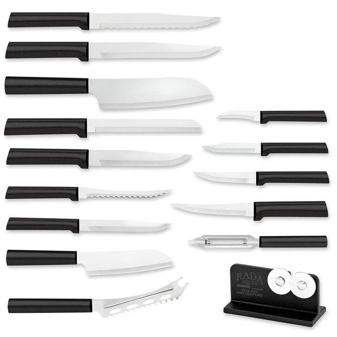 CUTLERY ULTIMATE COLLECTION 15 PC GIFT SET PIECE BLACK HANDLE