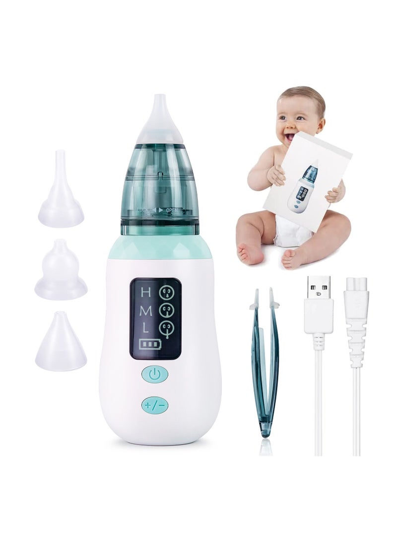 SOLARAE 1 قطعة جهاز تنظيف الأنف الأوتوماتيكي مع رؤوس أنف سيليكون و 5 مستويات من الشفط ووظيفة مهدئة قابلة لإعادة الشحن محمولة - Image 1