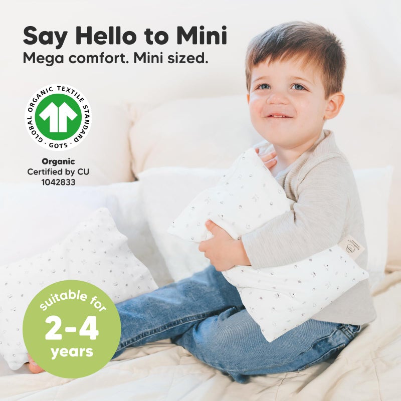 KeaBabies Mini Toddler Pillow with Pillowcase - 9x13 My Little Dreamy Travel Kids Pillow for Sleeping, Toddler Bed, Small, Tiny, Organic Cotton Pillowcase, Soft & Breathable, Kids 2-4 Years Old (Acorn) - Image 3