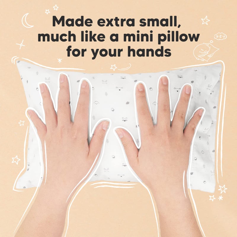 KeaBabies Mini Toddler Pillow with Pillowcase - 9x13 My Little Dreamy Travel Kids Pillow for Sleeping, Toddler Bed, Small, Tiny, Organic Cotton Pillowcase, Soft & Breathable, Kids 2-4 Years Old (Acorn) - Image 5