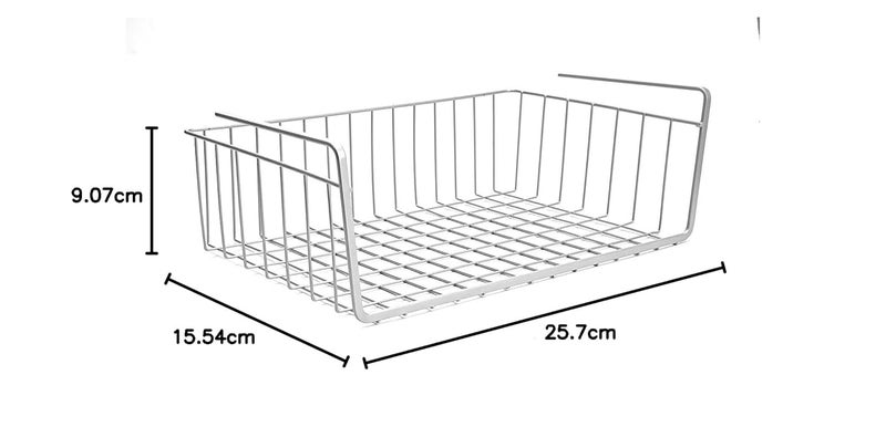 Go Hooked Go Hooked Undershelf Basket Large 16 Inch for Maximum Storage Efficiency Optimize Your Space for Kitchen and Pantry Organize with Ease Home and Office (Set of 2)  - Image 4