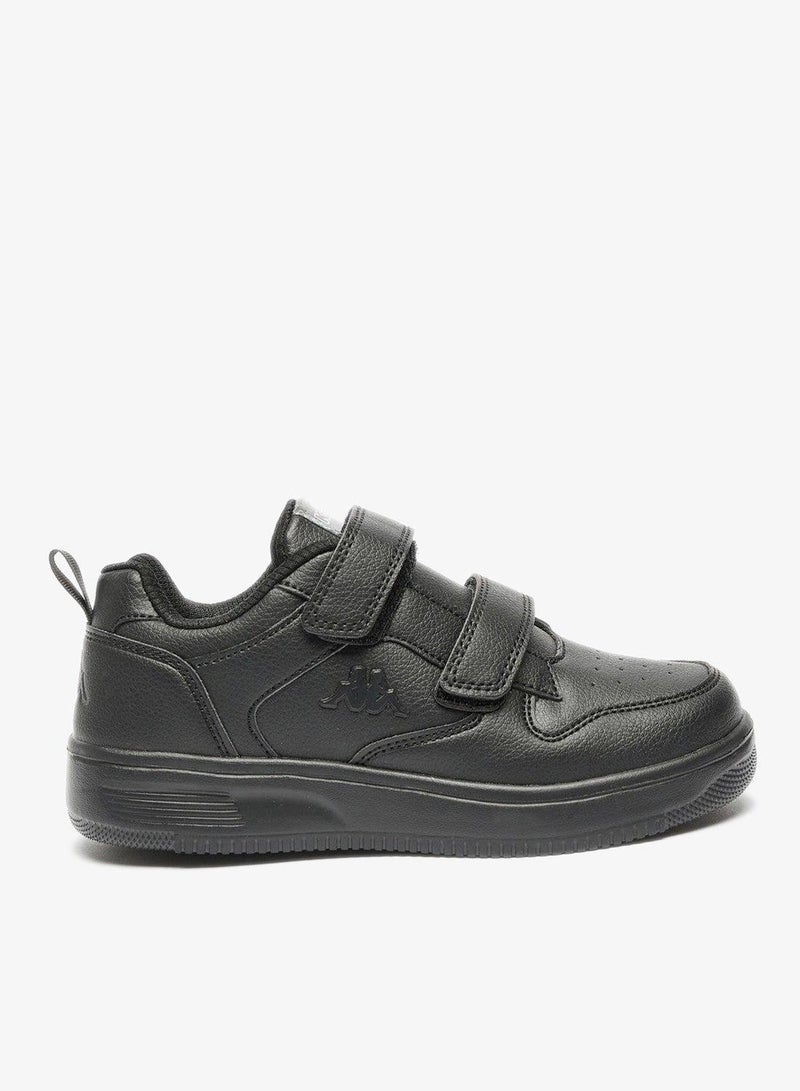 Kappa Boys Textured Sneakers with Hook and Loop Closure - Image 3