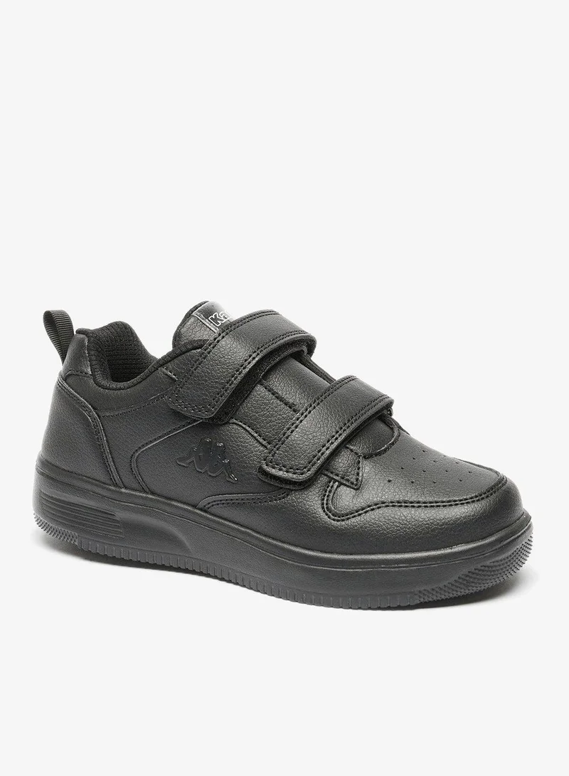 Boys Textured Sneakers with Hook and Loop Closure