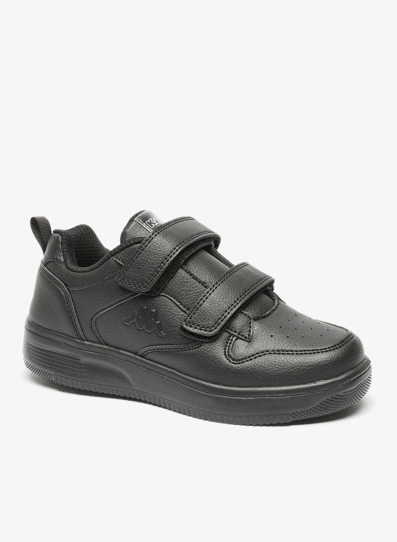 Kappa Boys Textured Sneakers with Hook and Loop Closure - Image 1
