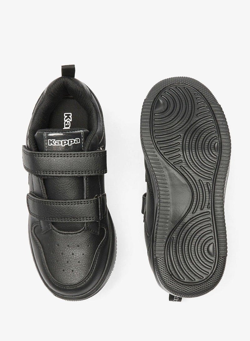 Kappa Boys Textured Sneakers with Hook and Loop Closure - Image 4