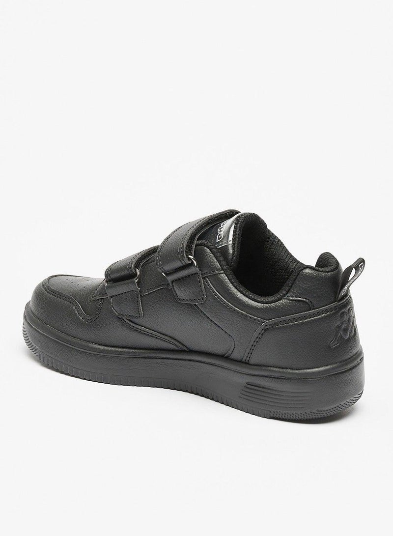 Kappa Boys Textured Sneakers with Hook and Loop Closure - Image 2