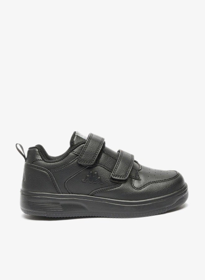Kappa Boys Textured Sneakers with Hook and Loop Closure - Image 1