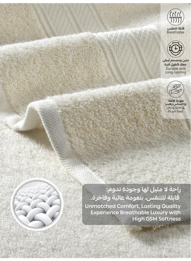 دوناتيلا طقم مناشف حمام فاخر  قطع  جرام لكل متر مربع قطن % مشط قطن % سريع الجفاف فائق الامتصاص سميك وفخم مثالي للحمام والسبا والنادي الرياضي والفندق والرفاهية اليومية - Image 5