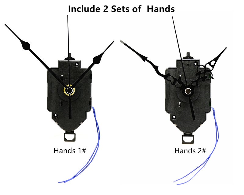 TIKROUND حركة ساعة البندول لحن الجرس TIKROUND Original Youngtown 12888 مع مجموعتين من العقارب 23.5 مم (59/64 بوصة) طول العمود 16 مم (5/8 بوصة) طول الخيط. - Image 4