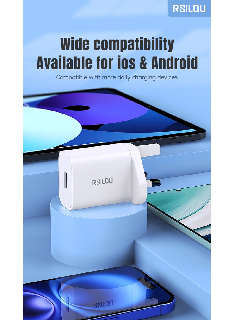 rsilou RSILOU - 18W USB-A fast charging mobile wall charger (Cable not included) - Image 1