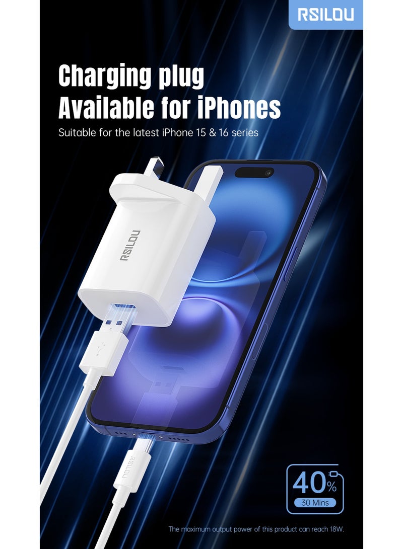 rsilou RSILOU - 18W USB-A fast charging mobile wall charger (Cable not included) - Image 5