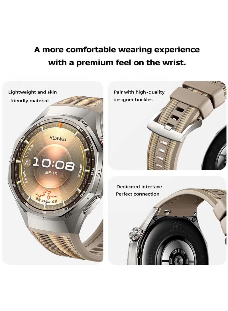 Generic Silicone Nylon Watch Bands, Replacement Strap compatible with Huawei Watch GT6 Pro 46mm, Soft Dedicated Watch Wristband - Image 4