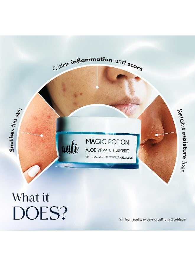 AULI LIFESTYLE Magic Potion Brightening Gel For Normal To Oily Skin Types | Non-Sticky Turmeric Gel | Lightweight Moisturizer | Makeup Primer | For Glowing And Clear Skin - 60Gm - Image 4