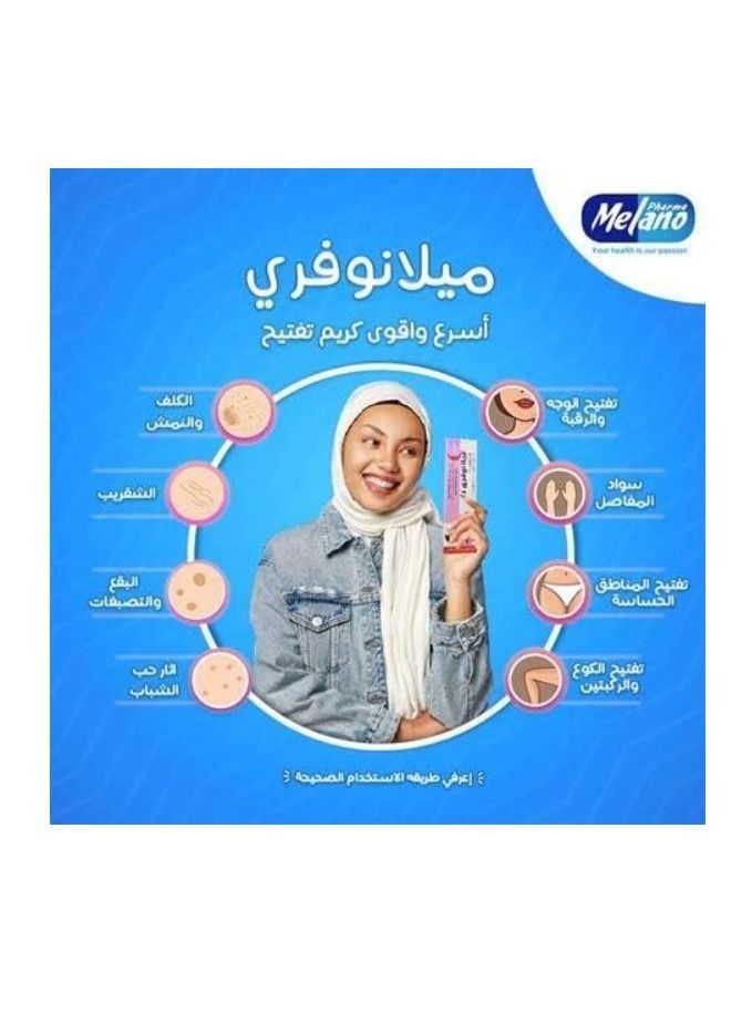 ميلانوفرى 4% كريم لإزالة بقع الجلد الداكنة - 20 غ - Image 3